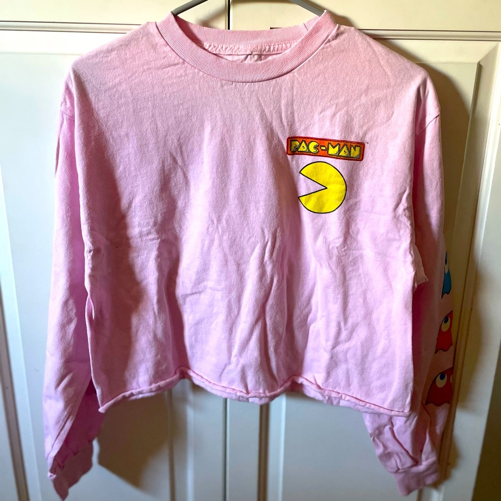 PacMan Crop Top Long Sleeve